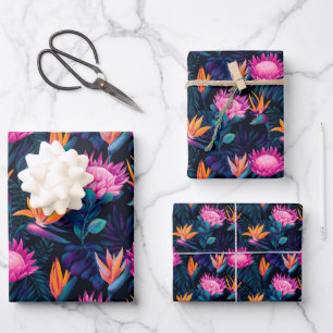 Hawaiian Sunset Glow: Protea Wrapping Paper