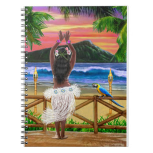 HAWAIIAN SUNSET HULA NOTEBOOK