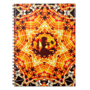 Hawaiian Sunset Hula Palms  Notebook