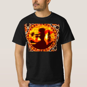 Hawaiian Sunset Hula Palms T-Shirt