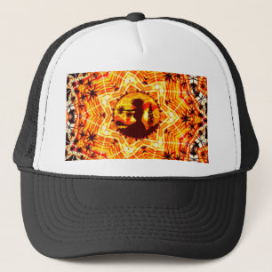 Hawaiian Sunset Hula Palms Trucker Hat