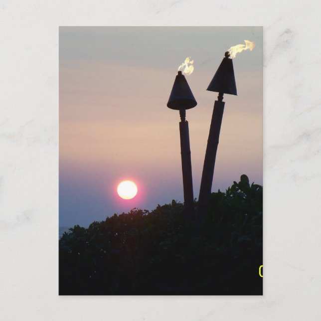 Hawaiian Sunset Luau Gifts Postcard (Front)