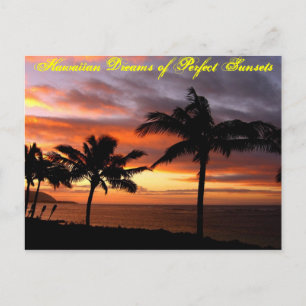 Hawaiian Sunset Postcard - Customised