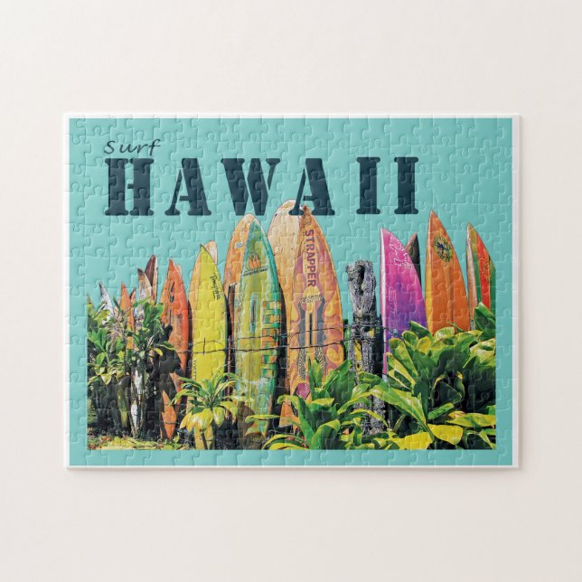 Hawaiian Surfboard Fence puzzle (Horizontal)