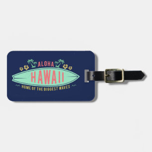 Hawaiian Surfer custom luggage tag