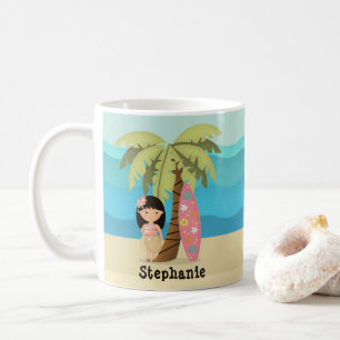 Hawaiian Surfer Girl Coffee Mug
