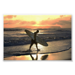 Hawaiian Surfer Heading Home Photo Print
