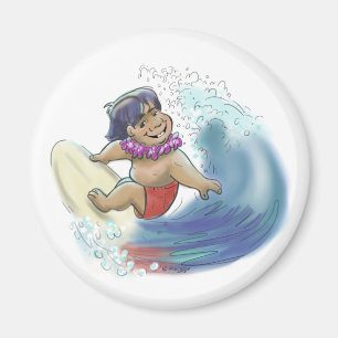 Hawaiian Surfer Magnet
