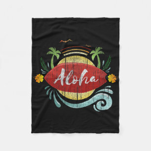 Hawaiian Surfers Vacation Aloha Hawaii Luau Costum Fleece Blanket