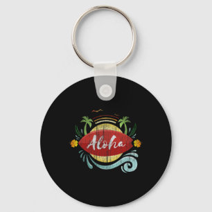 Hawaiian Surfers Vacation Aloha Hawaii Luau Costum Key Ring
