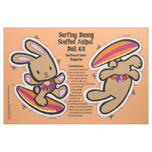 Hawaiian Surfing Bunny Doll Kit & Stuffed Animal Fabric