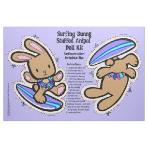 Hawaiian Surfing Bunny Doll Kit & Stuffed Animal Fabric