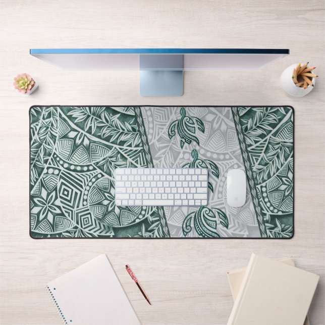 Hawaiian Tapa and Honu Desk Mat (Office 1)