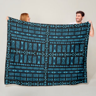 Hawaiian Tapa Pattern Fleece Blanket