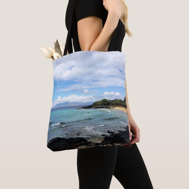 Hawaiian Themed Beach Tote Bag (Close Up)