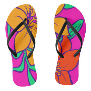 Hawaiian themed thongs