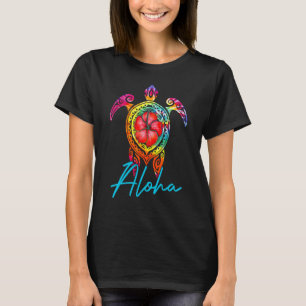 Hawaiian Tie Dye Sea Turtle Aloha  For Family Vaca T-Shirt