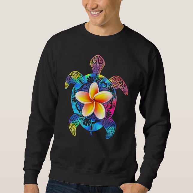 Hawaiian Tie Dye Sea Turtle, Hawaii  For Men And W Sweatshirt (Front)