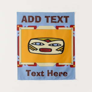 Hawaiian Tiki Bar, add text, Tapestry