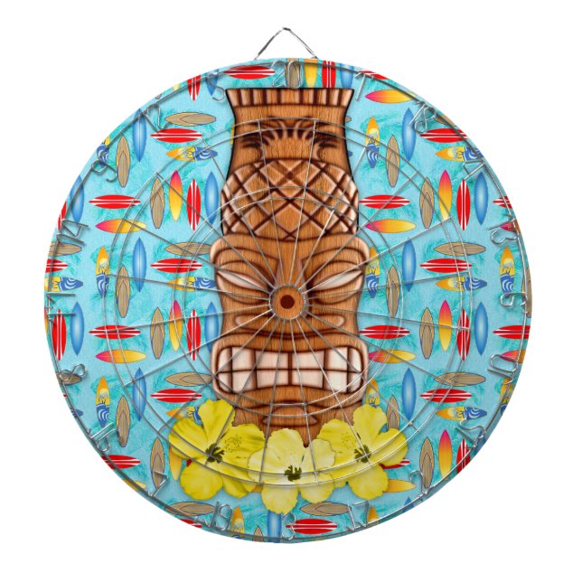 Hawaiian Tiki Mask Dartboard (Front)