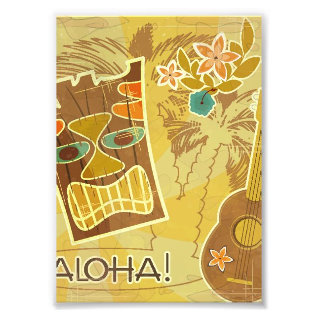 Hawaiian Tiki Mask Photo Print (Front)