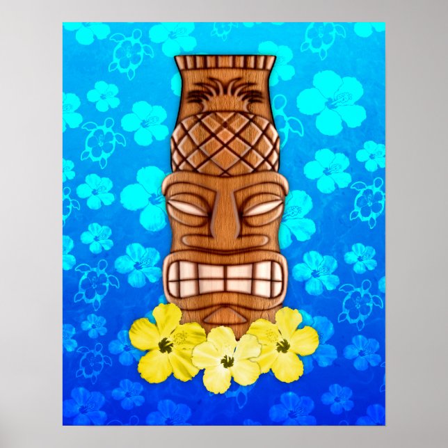 Hawaiian Tiki Mask Poster (Front)
