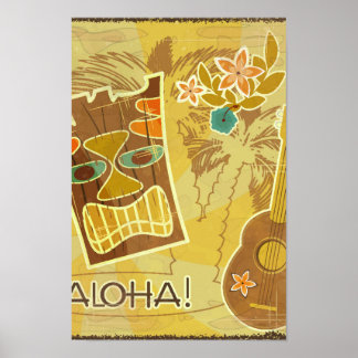 Hawaiian Tiki Mask Poster