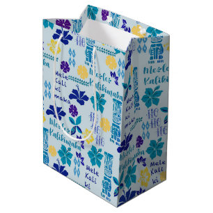 Hawaiian Tiki Mele Kalikimaka 2 Medium Gift Bag