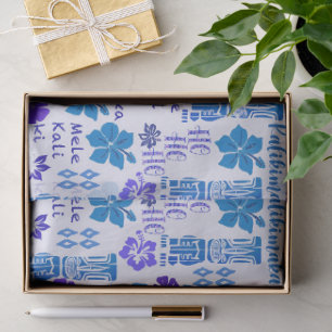 Hawaiian Tiki Mele Kalikimaka 3 Tissue Paper