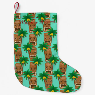 Hawaiian Tiki Repeat Pattern Small Christmas Stocking