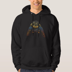 Hawaiian Tribal Sea Turtle Vintage Retro Throwback Hoodie