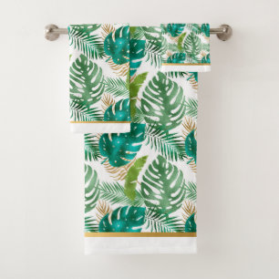 HAWAIIAN TROPICAL BATHROOM TOWEL SET