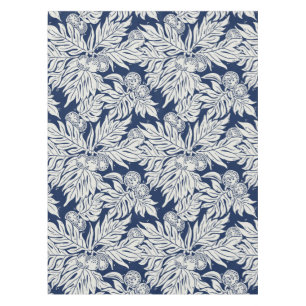 Hawaiian Tropical breadfruit ulu in indigo Tablecloth