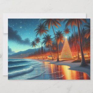 Hawaiian/Tropical Christmas  Holiday Card