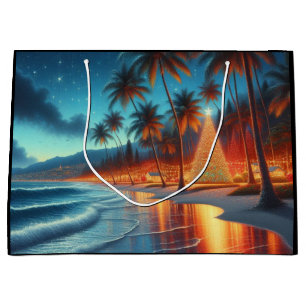 Hawaiian/Tropical Christmas Large Gift Bag