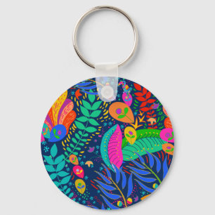 Hawaiian Tropical Jungle Key Ring