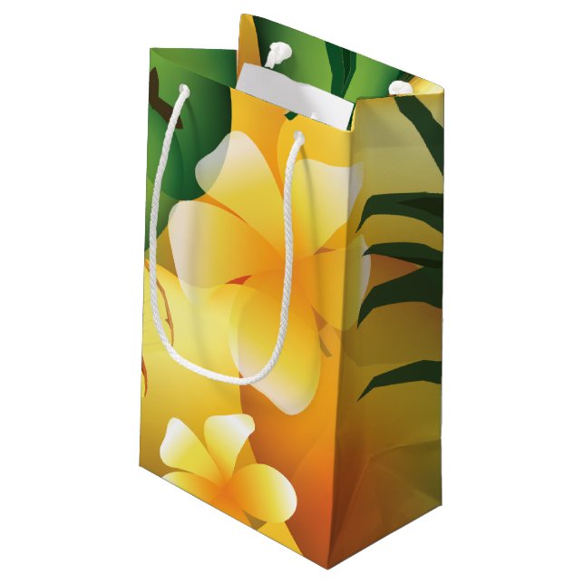 Hawaiian Tropical Luau Gift Bag Small (Back Angled)