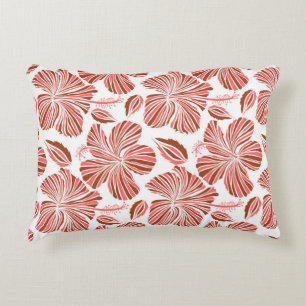 Hawaiian tropical natural floral in brown colours. decorative cushion