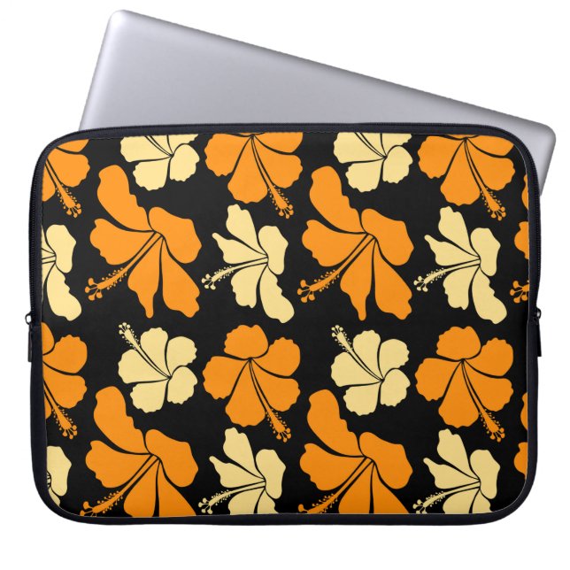 Hawaiian tropical natural floral seamless pattern  laptop sleeve (Front)