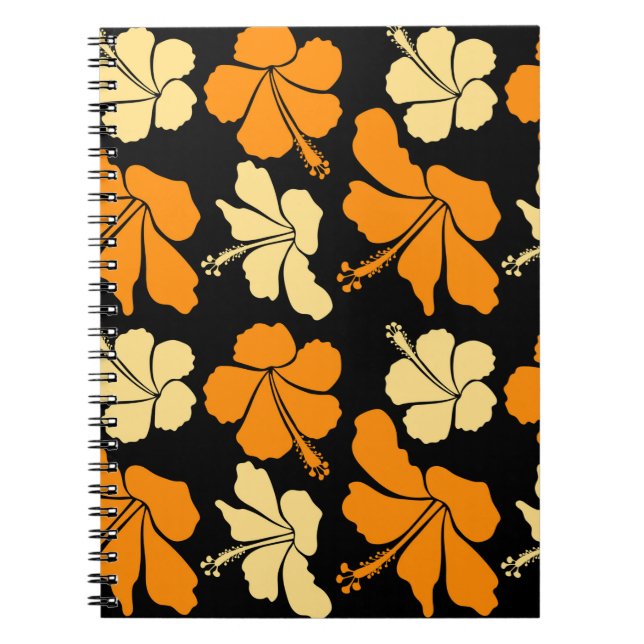 Hawaiian tropical natural floral seamless pattern  notebook (Front)