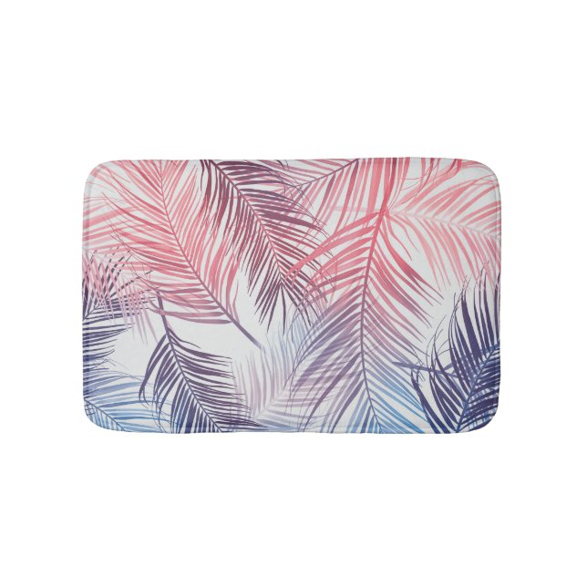 Hawaiian Tropical Palms: Stylish Seamless Bath Mat (Front)