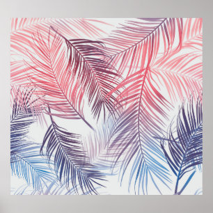 Hawaiian Tropical Palms: Stylish Seamless Poster