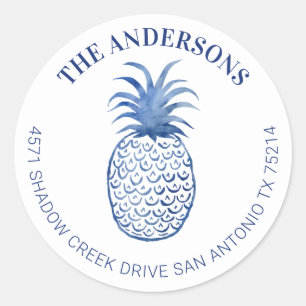 Hawaiian Tropical Pineapple Return Address Label