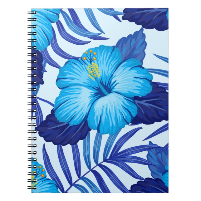 Hawaiian tropical plants, hibiscus pattern. notebook (Front)