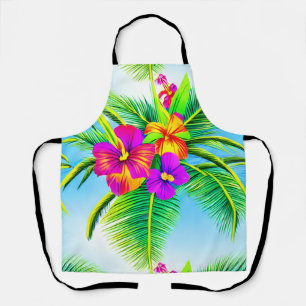 Hawaiian Tropical Seamless Pattern Apron