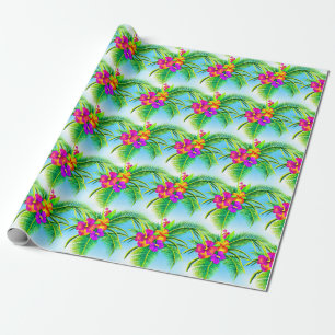 Hawaiian Tropical Seamless Pattern Wrapping Paper