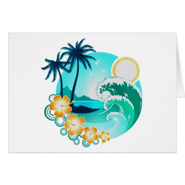 HAWAIIAN TROPICAL SURF ART (Front Horizontal)