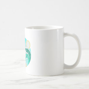 HAWAIIAN TROPICAL SURF ART COFFEE MUG