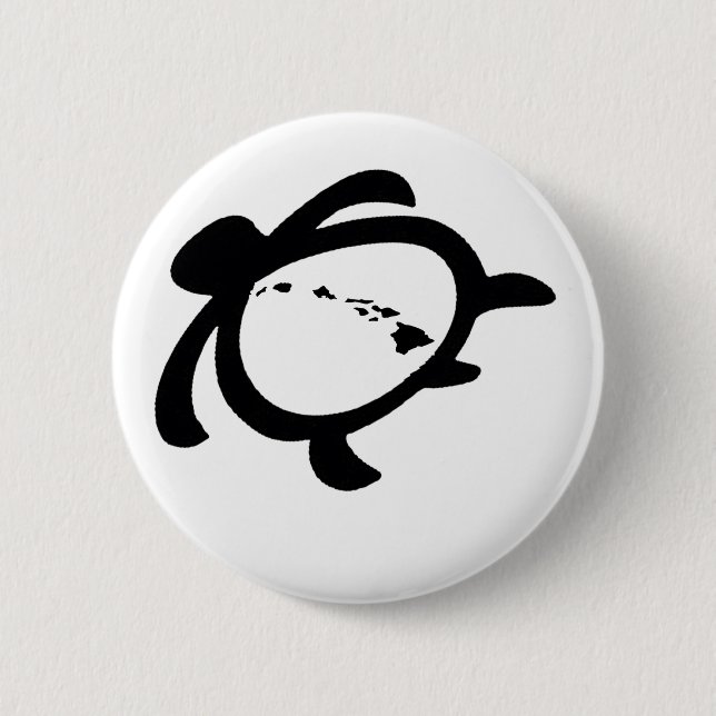 Hawaiian Turtle 6 Cm Round Badge (Front)