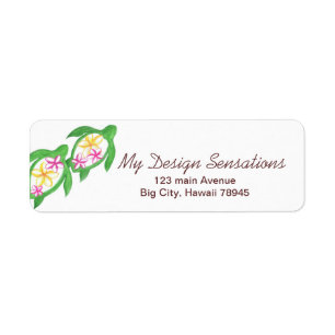 Hawaiian turtle, Honu address label Return Address Label